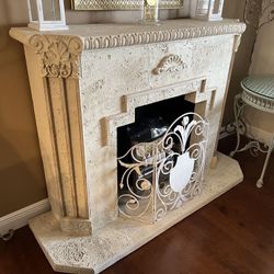 Coral Stone Mantel