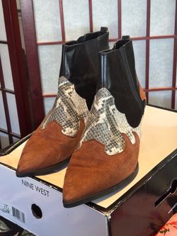 Nine West Western Ankle Boots Size 12