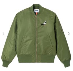 Staple NYC Pigeon Logo Bomber Jacket Olive Brand New BNWT
