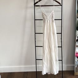 Macrame linen dress- XS/S