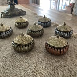 Embossed Metal Trinket Container