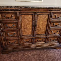 Bedroom Dresser Chest With Solid Marble Top