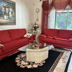Premium Italian Leather Sofa Set