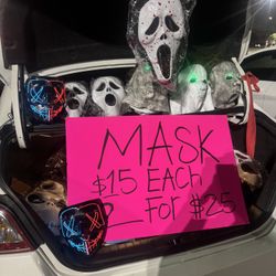 Led Purge Ghost Face Scream 😱 Halloween Michael Myers Costumes Masks $15 Each Or 2 For $25 