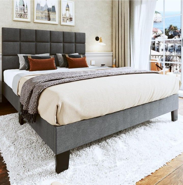 Queen Bed Frame & Mattress