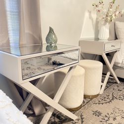 Pair Of Mirror Nightstands/End Tables