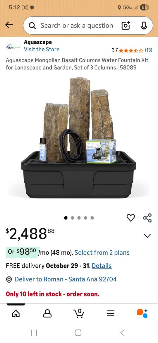 Basalt Colunm Fountain