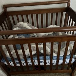 Baby Mini Crib For Sale With Mattress & Sheets