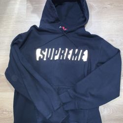Supreme Reflective Cutout Hooded Sweatshirt SIZE LARGE Streetwear