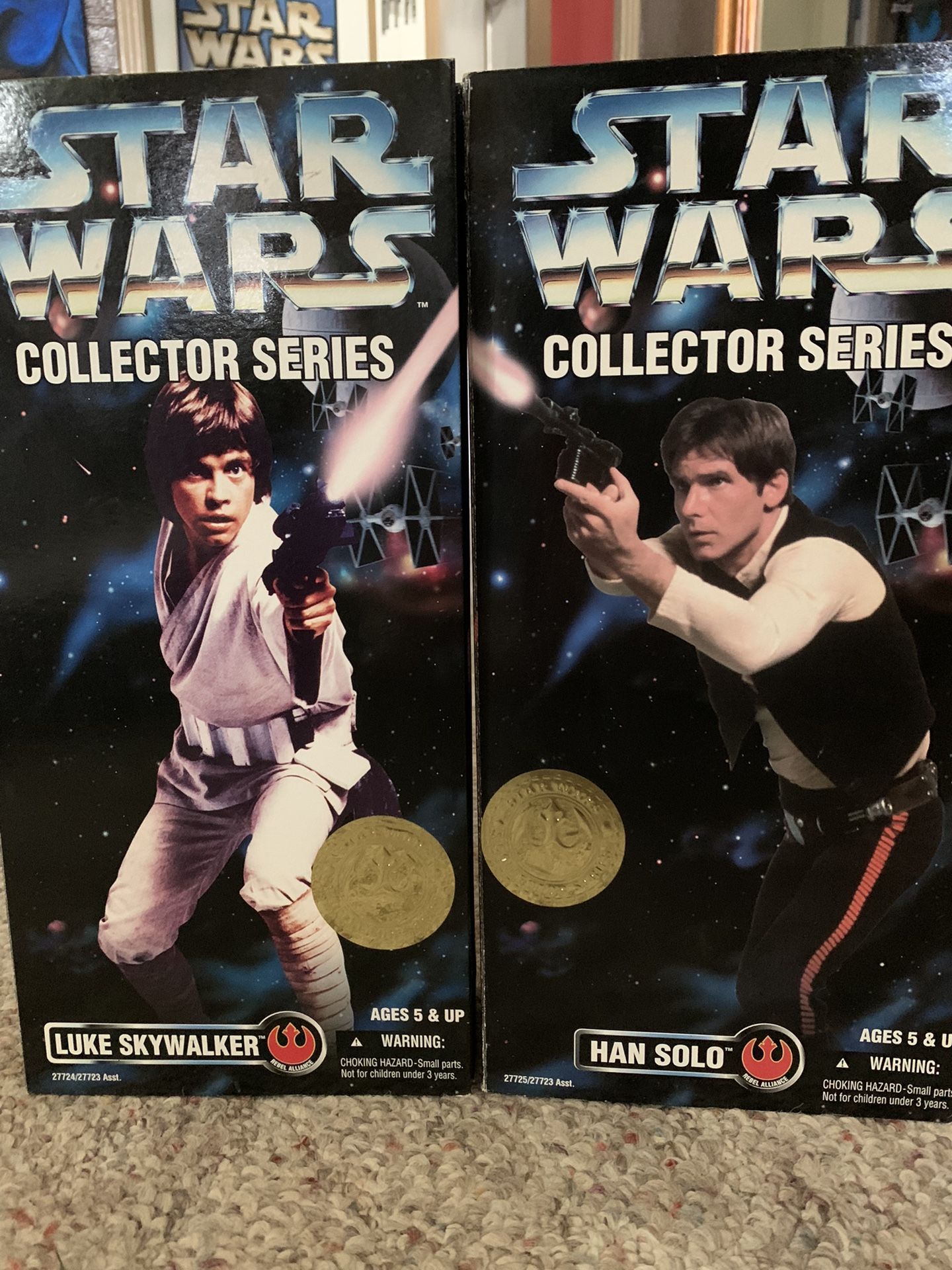 Star Wars, Luke Skywalker, And Hans Solo Figures