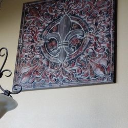 Fleur de Lis metal wall art