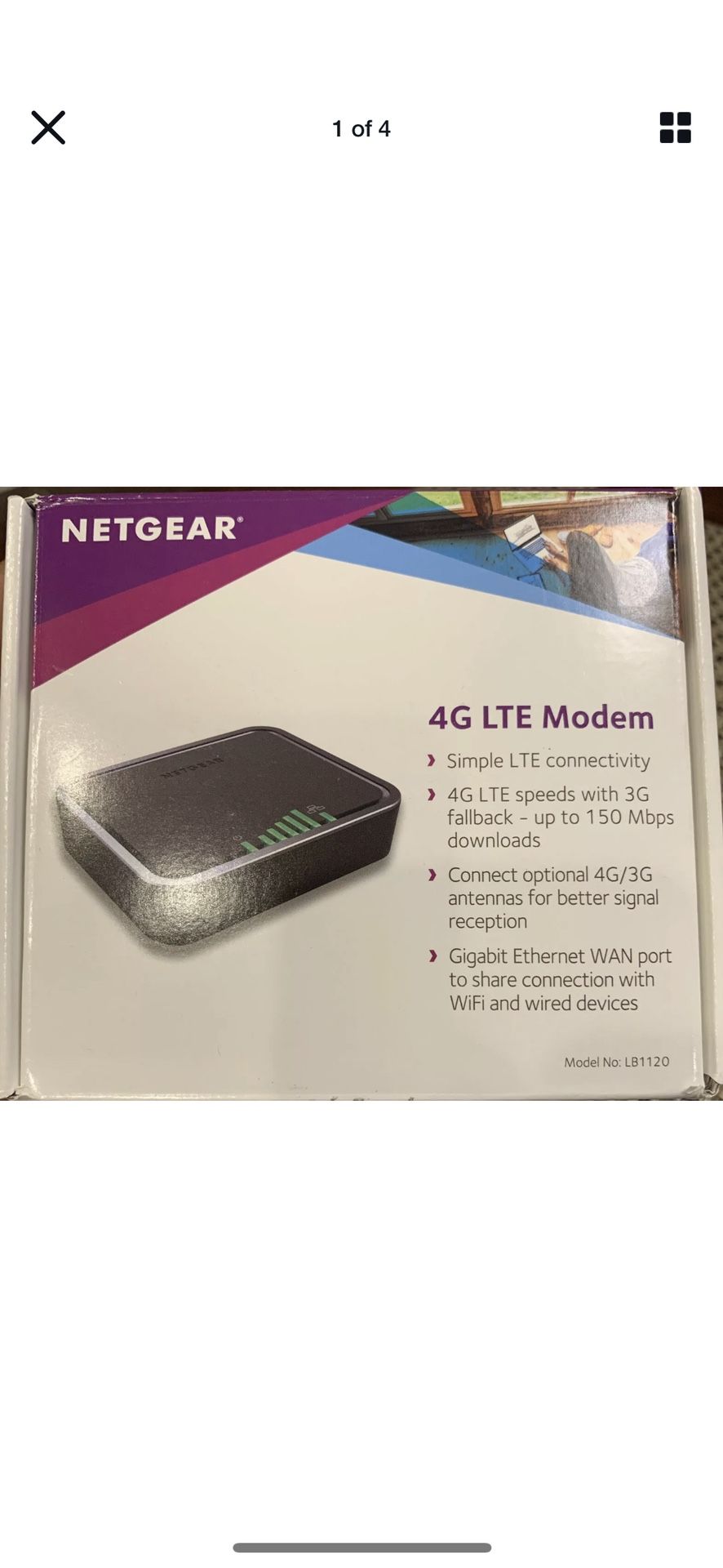 Netgear LB1120 Cellular Modem/Wireless Router (lb1120-100nas)