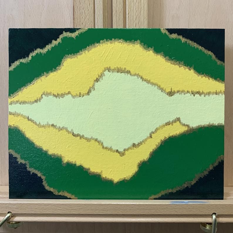 Eye of the Tiger Original Acrylic Painting With Beautiful Colors, Artist Signed, 8 x 10