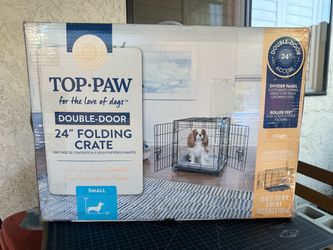 Top Paw double door 24” folding crate