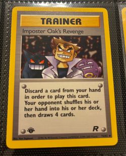 1st Edition Pokémon Imposter Oak's Revenge NM