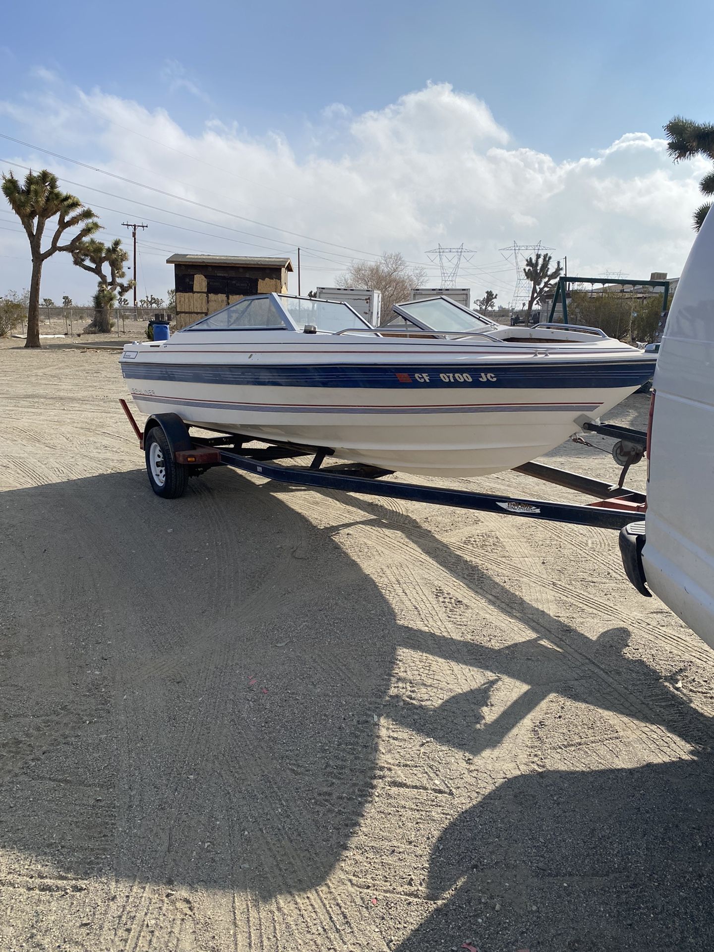 Boat Trailer Comes With Fixer-upper boat And Bill Of  Sale 