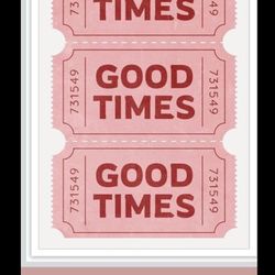 Bar, Game, Movie Room Decor Pink Ticket Canvas