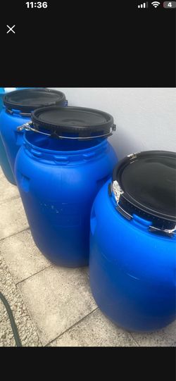 55 gallon plastic open top clean