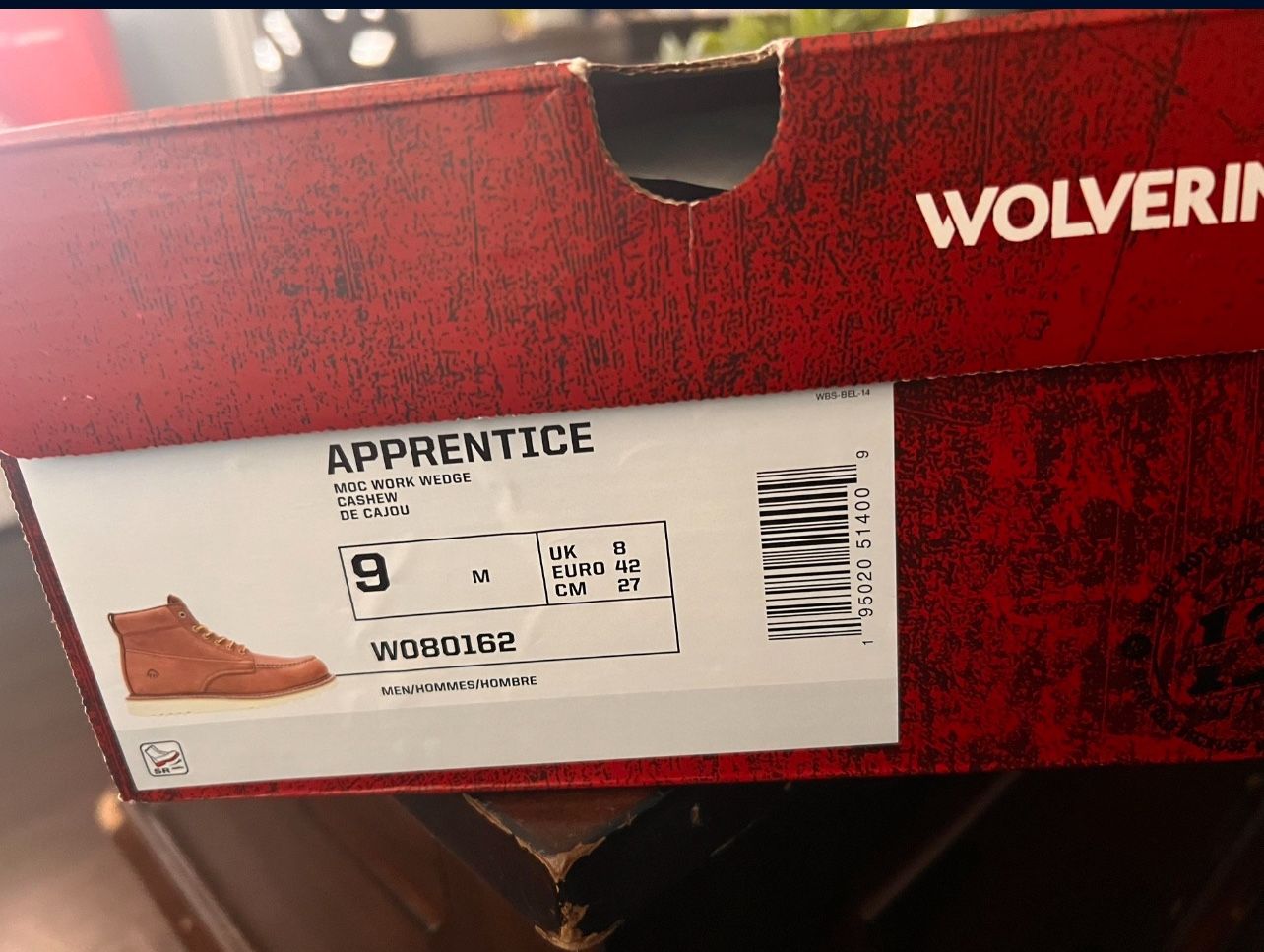 WOLVERINE WORK BOOTS 9”