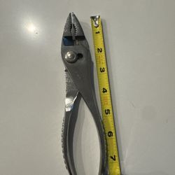 VTG 7-1/2" Snap-on No. 147 Slip Joint Pliers "2 ROW Grip” With Cutters 