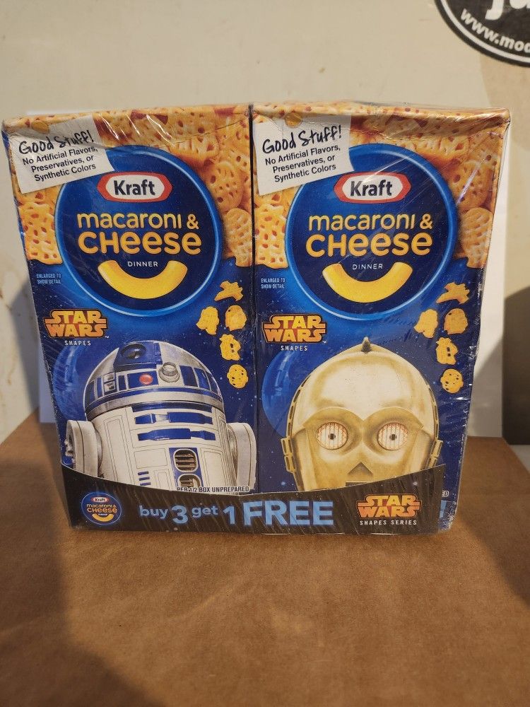 A 2015 limited-edition collection of Star Wars-themed Kraft Macaroni & Cheese