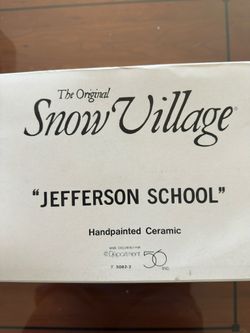 Snow Village Jefferson School
