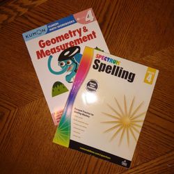 Spectrum and KUMON grade 4 learning books 