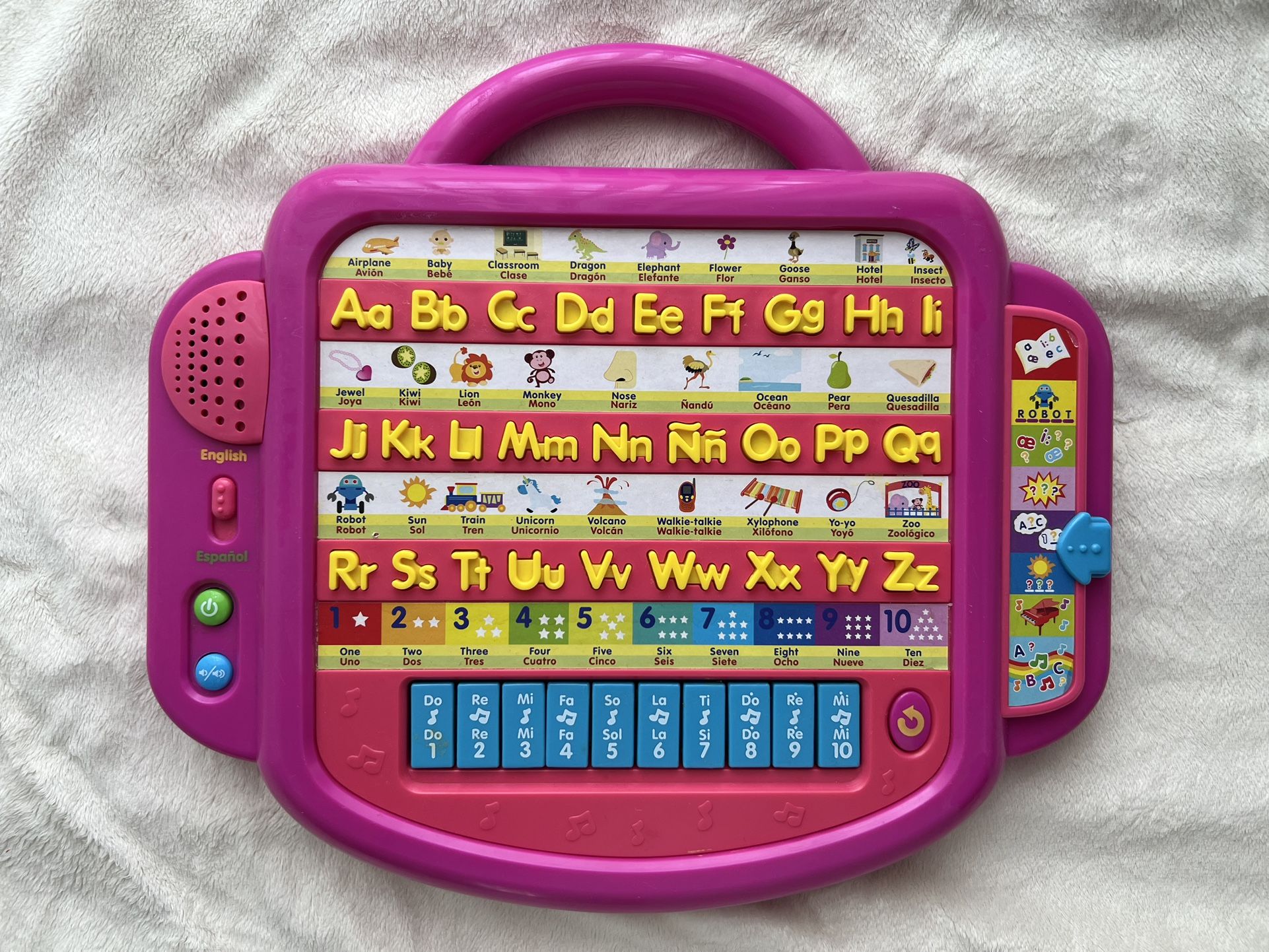 Kid Connection Touch & Learn Board Toy English Spanish Letters Music