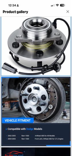 515073 Front Wheel Hub Assembly Fits Dodge Ram 1(contact info removed)-2005 It brand new  (653)0926
