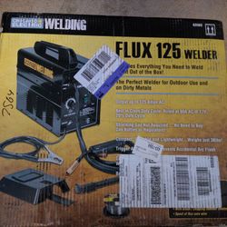 Flux Welder, 125 Amp W/ 2 Spools Of Welding Wire $160 Value 