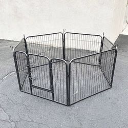 (NEW) $70 Heavy Duty 24” Tall x 32” Wide x 6-Panel Pet Playpen Dog Crate Kennel Exercise Cage Fence Play Pen