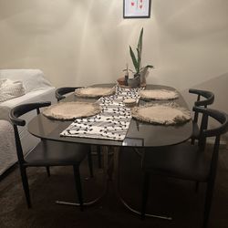 Art Deco glass Dining Table