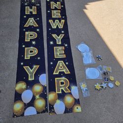 Happy New Year Banners Decorations Party 