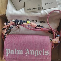 AUTHENTIC PALM ANGELS PINK BANDANA DENIM BAG - $1000+ MSRP