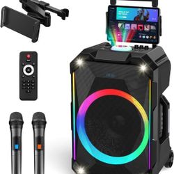 Portable PA Speaker with 2 Microphones & Remote