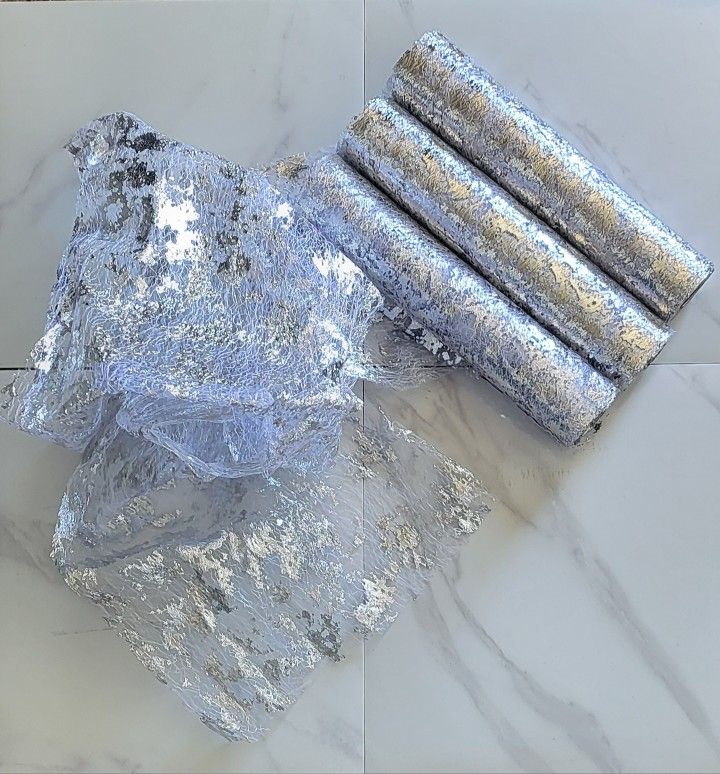 Silver Metallic Table Runner