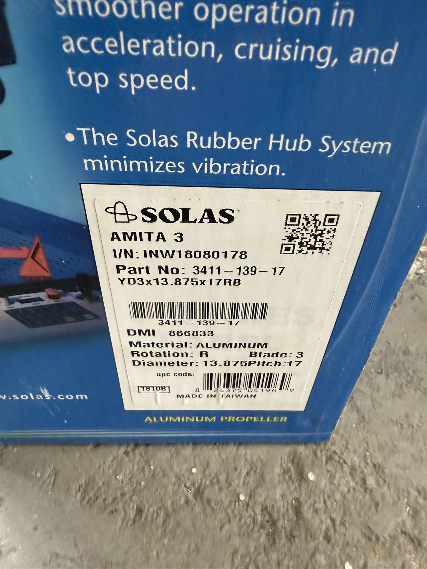Solas Amita 3 Prop Outboard Propeller