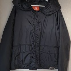 Merrell Women's Winter Jacket Eva Puffy Cowl Insulated Color Dust Size Xl