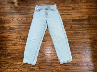 Calvin Klein 90s Loose Jeans Women 27 High Rise Straight Leg Light Wash SOLD OUT
