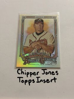 Chipper Jones Atlanta Braves Hall of Fame 3rd Baseman Topps Short Print Insert Card.