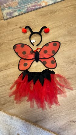 Girls Ladybug Costume Dress Up