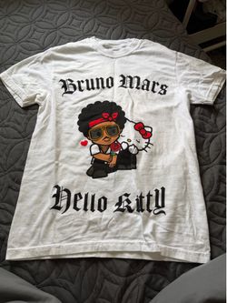 Hello kitty and Bruno mars shirt