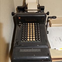 Vintage Burroughs Portable Adding Machine - Collector's Piece