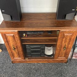 Stereo, Dvd player, Speakers and Cabinet
