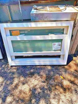 White Vinyl Double Window