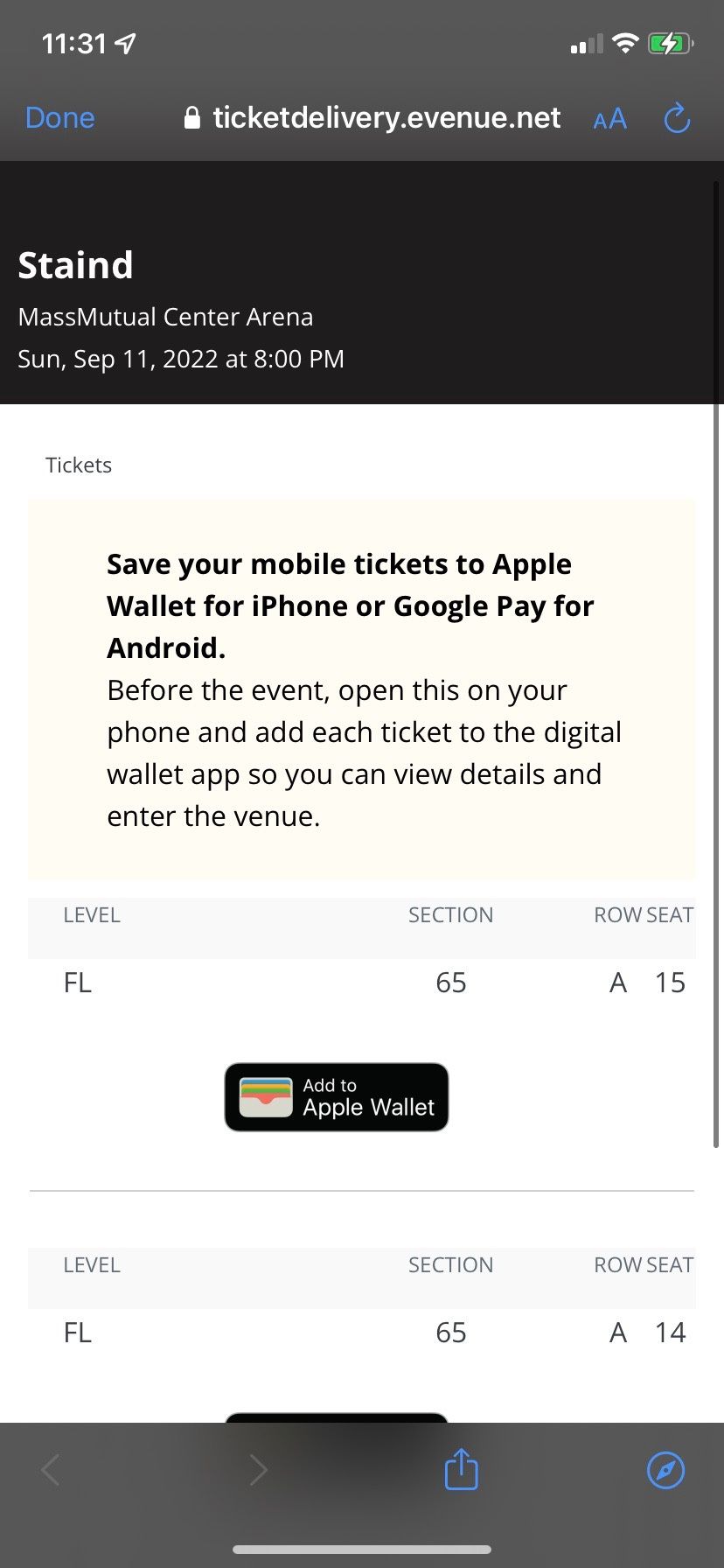 Staind Tickets His Hometown Sept 11 MassMutual Center Springfield Ma