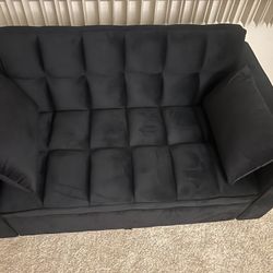New Pullout Sofa Bed.  Black, Grey Or White Velvet.  Free Delivery!