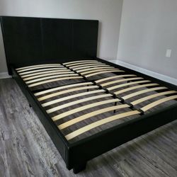 QUEEN platform bed frame come NEW IN BOX, mattress sold separately 