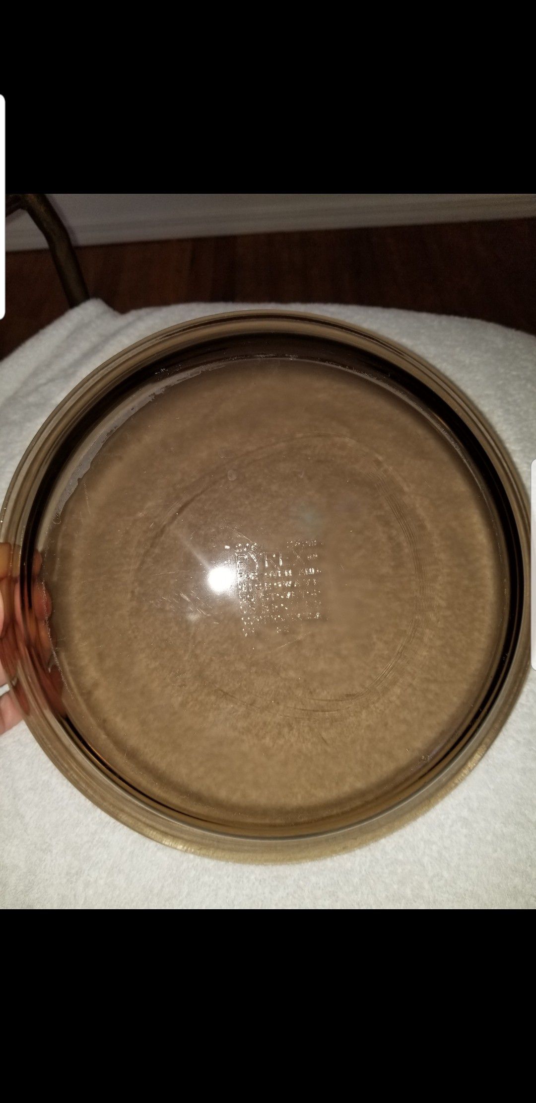 2 Vintage pyrex brown pie plates both for $10
