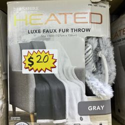Berkshire Heated Luxe Faux Fur Throw